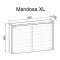 MandosaXL glasvitrin vgghngd 2 glasdrrar vit.