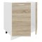 Esilo K�chenunterschrank 80 cm f�r Sp�le wei�, Eiche Dekor.