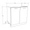 Esilo K�chenunterschrank 80 cm f�r Sp�le wei�, Eiche Dekor.