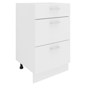 Mobile base cucina Esilo 50 cm 3 cassetti bianco.