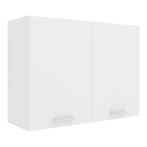 Esilo meuble haut de cuisine 80 cm 2 portes blanc.