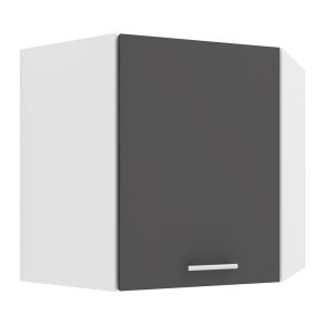 Esilo overskab kkken , hjrneskab hvid, gr.