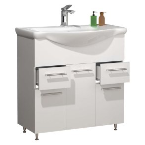 LisaloXL Waschbeckenunterschrank wei.
