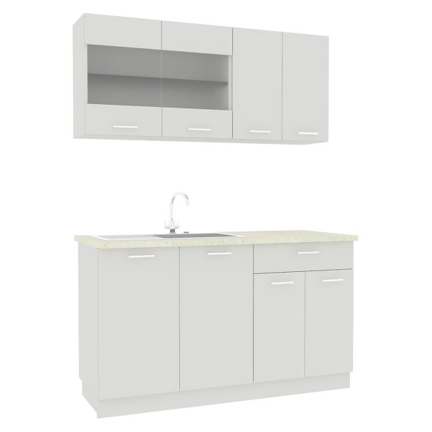 Esilo kjkkenoppstilling , modulkjkken 140 cm hvit.