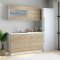Esilo K�chenunterschrank 80 cm f�r Sp�le wei�, Eiche Dekor.
