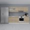 Esilo K�chenunterschrank 80 cm f�r Sp�le wei�, Eiche Dekor.