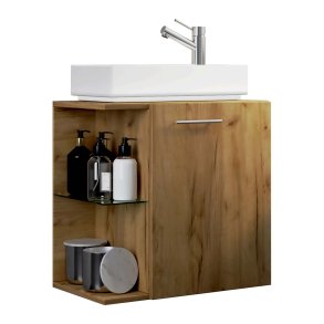 Mobiletto per il lavaggio in stile Hausa, decorato in rovere.