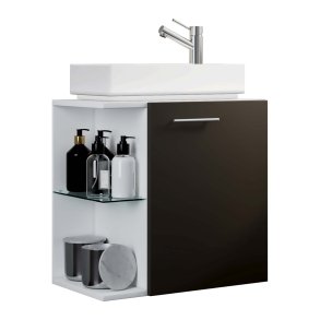 Hausa vaskeskap hvit, antracitt.