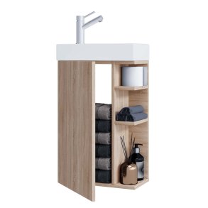 Lumia Waschbeckenunterschrank Sonoma Eiche dekor.