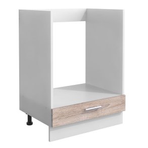 Esilo szafka kuchenna 60 cm na piekarnik 1 drzwi biały, dąb dekor.