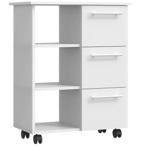 Esilo Kchenmbel auf Rollen wei.