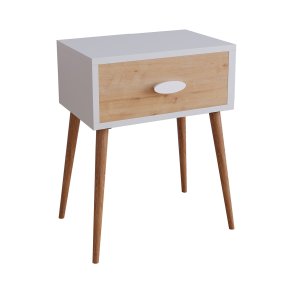 SingolL Nachttisch 1 Schublade Eiche dekor, wei.