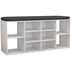 HinsolS Sitzbank inkl. Sitzkissen weiß.