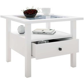 LingisM Couchtisch 1 Schublade 1 Ablage wei�.
