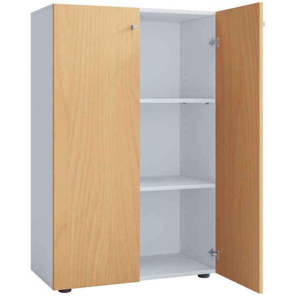 LonaXL3DT Schuhschrank 2 Türen weiß, buche.