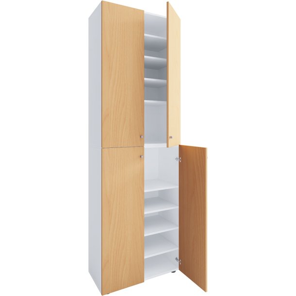 Lona2XL10DT skoskab 4 lger hvid, bg.