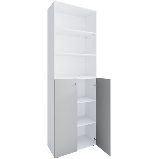 Lona2XLDTR Schuhschrank 2 Türen weiß, grau.