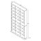 ZilasXL reol 27 hylder beton dekor.