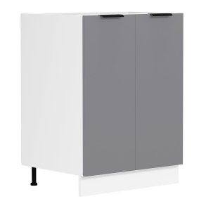 Fasola szafka kuchenna 60 cm 2 drzwi antracytowy szary, biały.