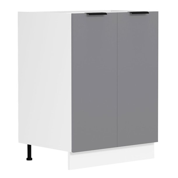 Fasola szafka kuchenna 60 cm 2 drzwi antracytowy szary, biały.
