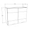 Fasola kjkken overskap 80 cm 2 glassdrer eik dekor, hvit.