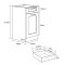 Colura underskab kkken 40 cm 1 lge, 1 skuffe hvid.