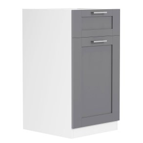 Colura szafka kuchenna 40 cm 1 drzwi, 1 szuflada antracytowy szary, biały.