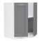 Colura underskab kkken 60 cm 2 lger antracit gr, hvid.