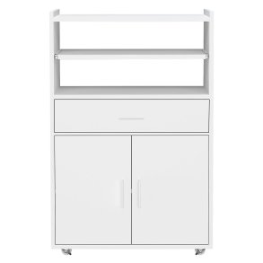 Kiola k�ksmodul p� hjul 2 d�rrar, 1 l�da, 2 hyllor vit.