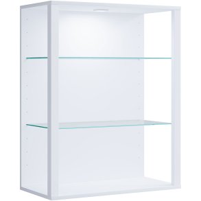 GlasolLW Vitrinenschrank wandhängend weiß.