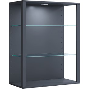 GlasolLW Vitrinenschrank wandhängend anthrazit.