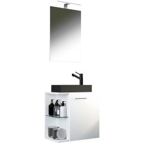 HausaBL baderomsinnredning 3 deler hvit.