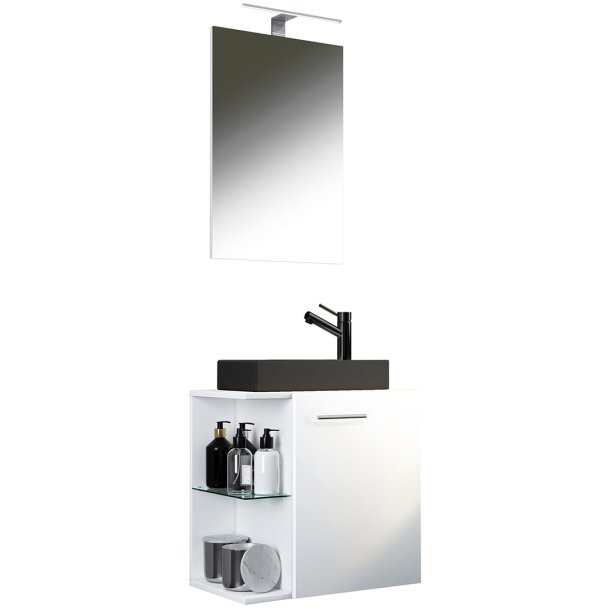 HausaBL baderomsinnredning 3 deler hvit.