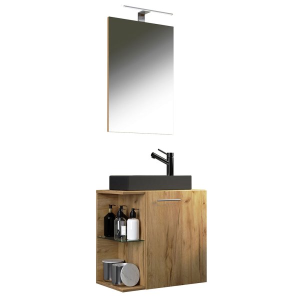 HausaBL baderomsinnredning 3 deler eik dekor.