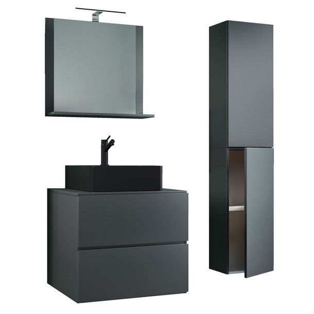 LendasLBL szafka łazienkowa 4 części antracyt.