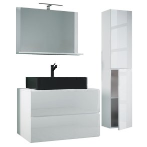 LendasLBL badrumsmbler 4 delar vit.