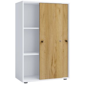 LonaXLST kontorskap 2 drer hvit, eik dekor.