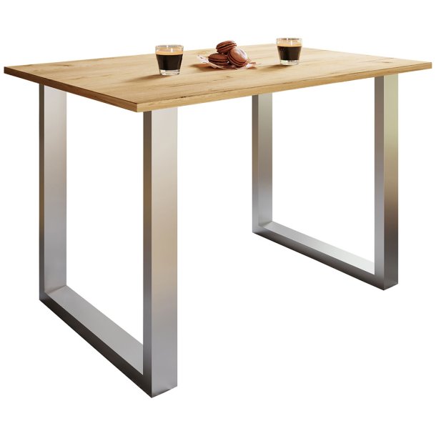 XonaU spisebord 80x80 eg dekor, slvfarvet.