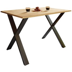 Tavolo da pranzo XonaX 140x50 decoro rovere, nero.