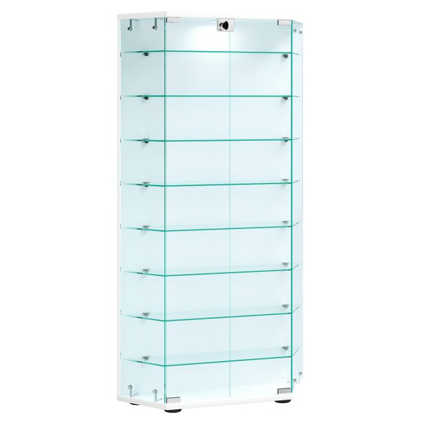 CenilaXL Vitrinenschrank 2 Türen weiß.