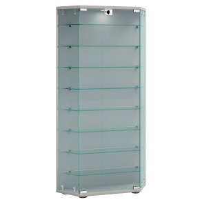 CenilaXL Vitrinenschrank 2 Türen silberfarben.