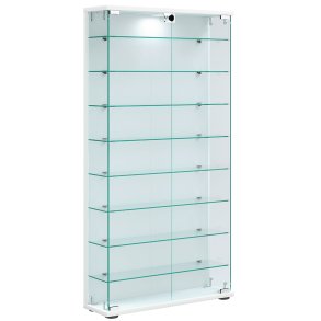 StelasL Vitrinenschrank 2 Türen weiß.