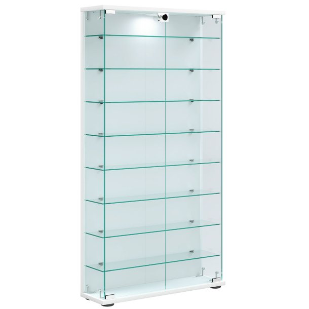 StelasL Vitrinenschrank 2 Türen weiß.