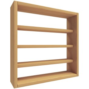 OsadoS bokhylla vägghängd 4 hyllor bok.