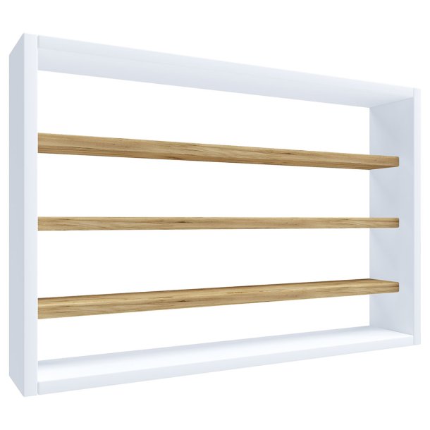 OsadoM Regal wandhngend 4 Ablagen Eiche dekor, wei.