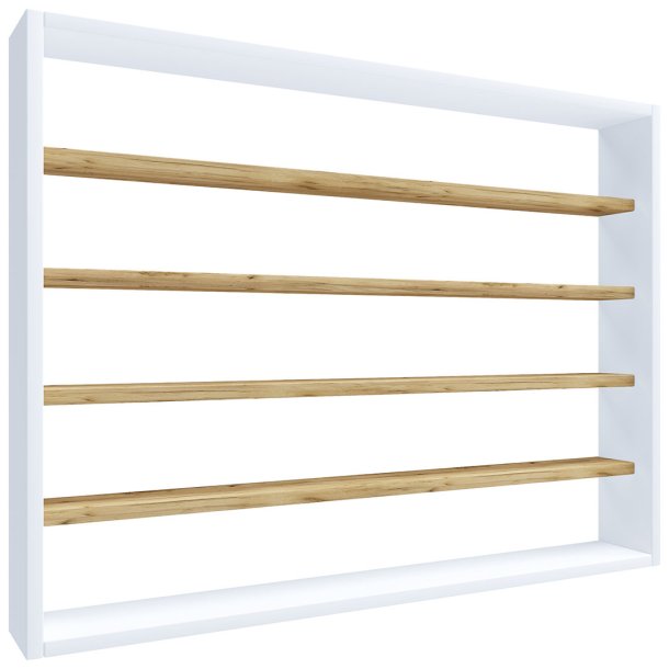 OsadoL Regal wandhngend 5 Ablagen Eiche dekor, wei.