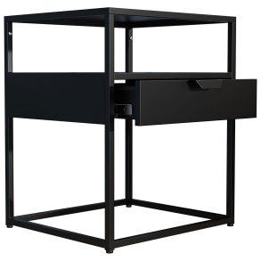 FlokasM Nachttisch 1 Schublade schwarz.