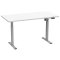 LonaE skrivbord elektrisk hj- och snkfunktion 110x50x71-120cm vit, silverfrgad.