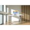 LonaE skrivbord elektrisk hj- och snkfunktion 110x50x71-120cm vit, silverfrgad.
