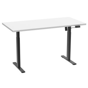 LonaE Schreibtisch elektrische Höhenverstellfunktion 110x50x71-120cm weiß, schwarz.